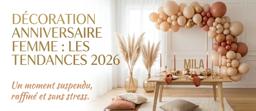 Décoration Anniversaire Femme : Les 3 Thèmes Tendances de 2026