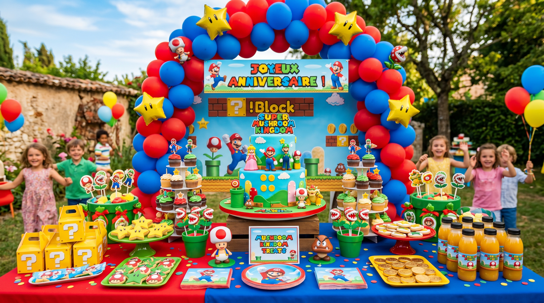 Anniversaire Super Mario : déco, jeux et kit complet