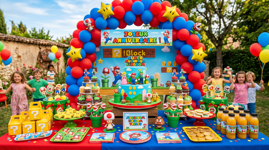 Anniversaire Super Mario : déco, jeux et kit complet