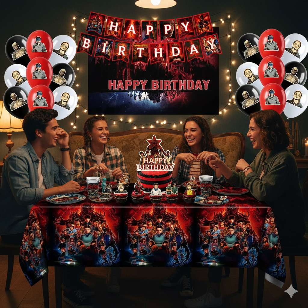 stranger things kit anniversaire décoration complet 