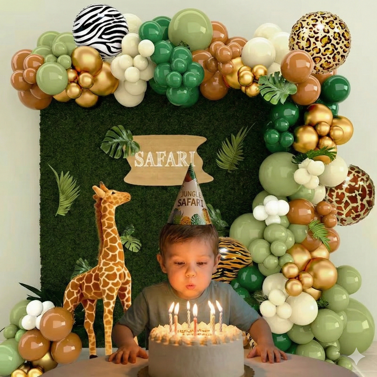 Kit anniversaire safari, enfant