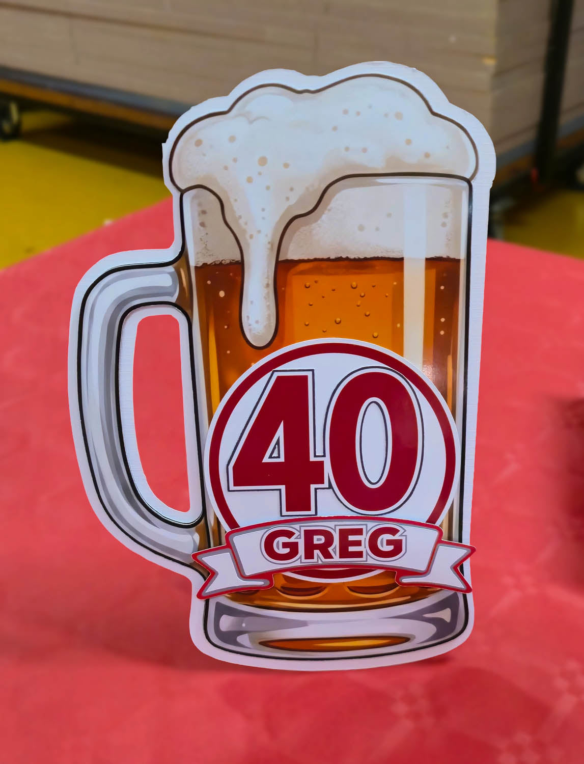Topper de gâteau personnalisé avec photo de papa, texte 'PAPA 30 ANS' et éléments football.