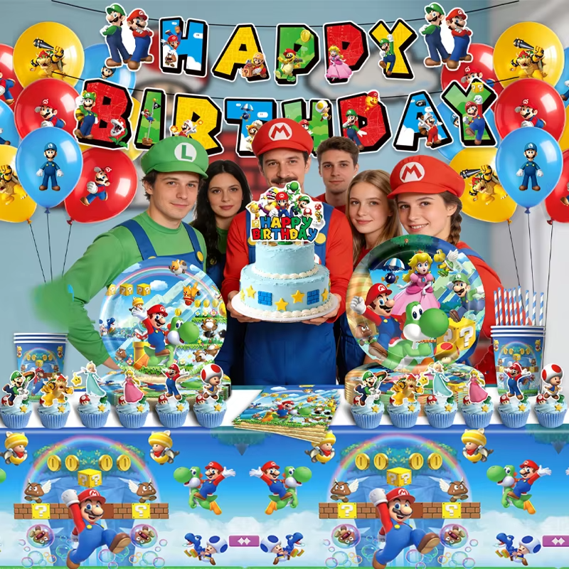 Décoration Anniversaire Super Mario : "Let’s-a Go" pour une Fête Inoubliable !